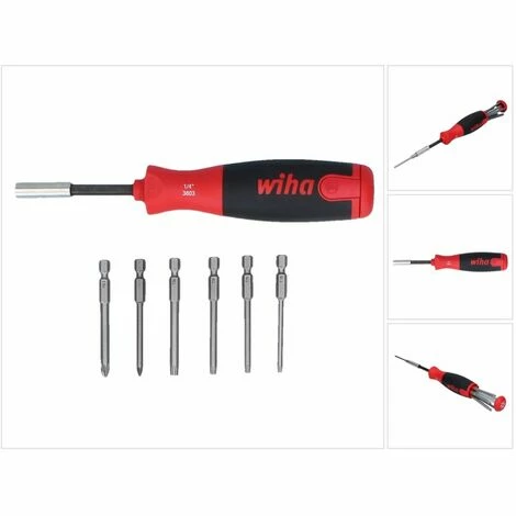 Wiha LiftUp Schraubendreher mit 6 Bit Magazin 1/4" 70 mm magnetisch ( 3803-01022 38590 ) Wiha LiftUp Schraubendreher Mit 6 Bit Magazin 1/4" 70 Mm Magnetisch ( 3803-01022 38590 ) -WIHA Shop 23678188 1