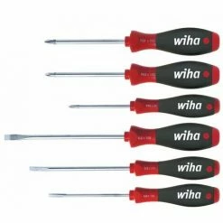 WIHA SoftFinish® Schlitz/Phillips/Pozidriv Schraubendrehersatz. 6-tlg.