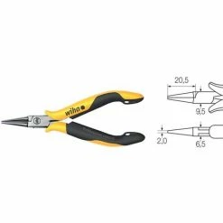WIHA Rundzange Professional ESD Runde, Kurze Backen (27440) 120 Mm