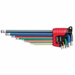 WIHA Stiftschlüssel Set Im ErgoStar Halter Sechskant-Kugelkopf MagicRing® 9-tlg. Farbig Leuchtend (41979)