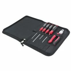 WIHA - SOFTFINISH® SCHRAUBENDREHERSATZ SCHLITZ + POZIDRIV + KOMBINATIONSZANGE IN WERKZEUGTASCHE - 5-tlg.
