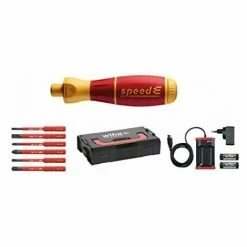 WIHA E SCHRAUBENZIEHER-SATZ 1 GESCHWINDIGKEIT ELEKTRISCH, 10-TEILIG?: IM L-BOXX MINI-KOFFER MIT 6 X SLIMBITS, 2 X AKKUS UND EU-L